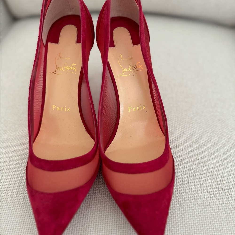 Christian Louboutin Red Heels with Pointed Toe and High Stiletto